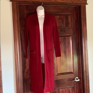 Long cardigan with crisscross back